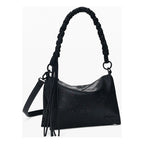 Bolso Mediano Diseño Floral 26saxpam/2000 Marca Desigual® Negro Floreado Níquel