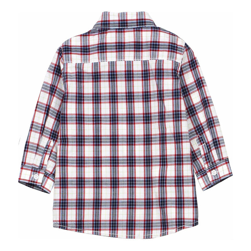 Camisa Casual Para Bebé Mod.2145 Marca Mayoral® Rojo Rayas 18 Meses
