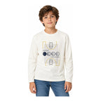 Playera Casual Para Niño Mod.7045 Marca Nukutavake Mayoral® Beige Básquetbol 16 Años Lisa