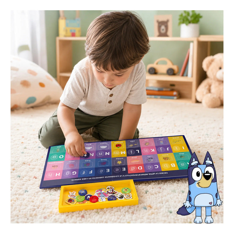 Mini Libro Letras Y Colores Magnético Bluey Marca Novelty®