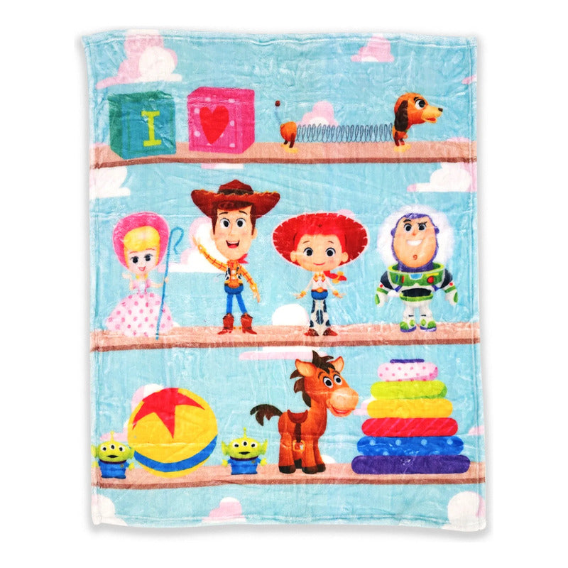 Manta De Cuna Raschel 140x110cm Dibujosanimados Providencia® Toy Story 650 G Azul Claro