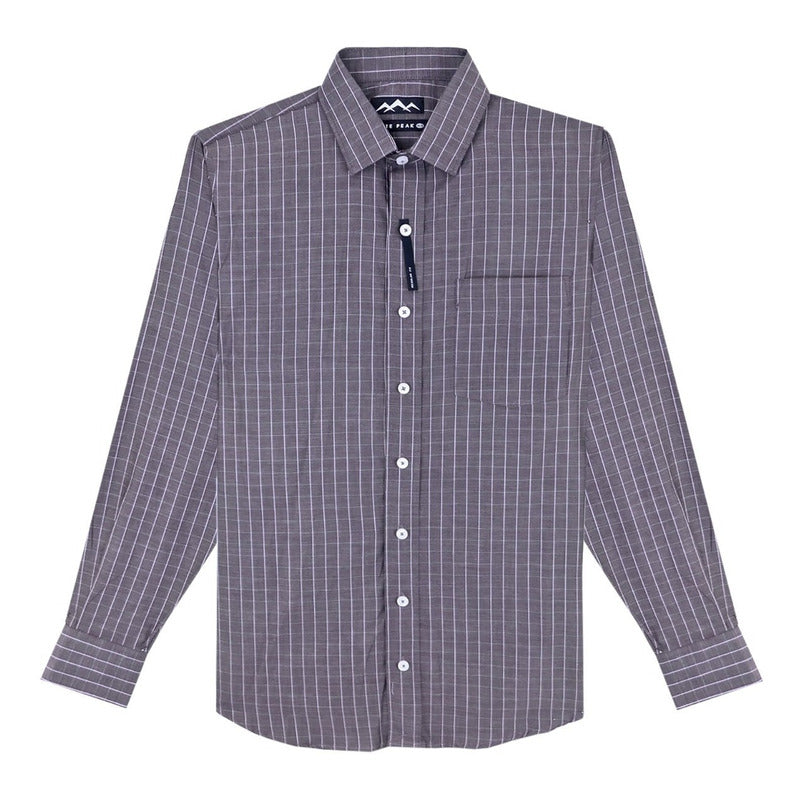 Camisa Regular Fit Cuadros Para Hombre Marca White Peak®