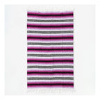 Falsa Artesanal 1.90m X 1.20m Cobija Multiusos Mexicana Geométrico 1 Kg Lila