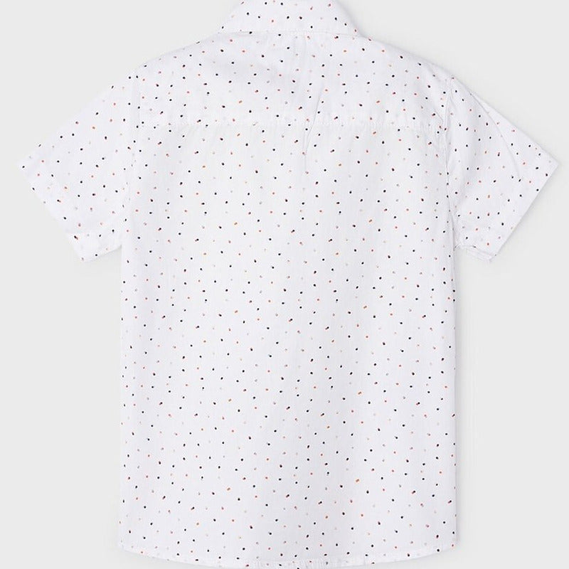 Camisa Para Niño Mod.3163 Marca Mayoral® Blanco Puntos 6