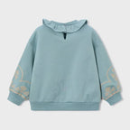 Suéter Cuello Holán Para Niña Mod.4430 Marca Mayoral® Salvia Liso 7 Años