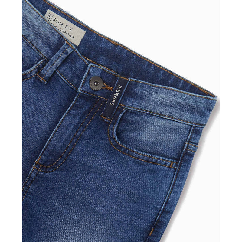 Pantalón Mezclilla Para Niño Mod.7585 Marca Mayoral® Azul Claro Liso 16