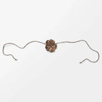 Cinturón Cordonado Para Vestido Con Flor Para Mujer Dorado Oscuro Floreado 200 Cm