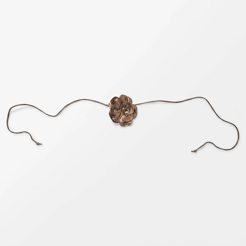 Cinturón Cordonado Para Vestido Con Flor Para Mujer Dorado Oscuro Floreado 200 Cm