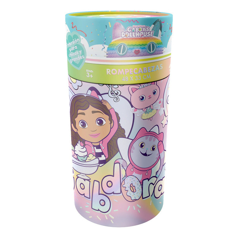 Rompecabezas Gabby S Dollhouse 36 Pz Cilindro Marca Novelty®