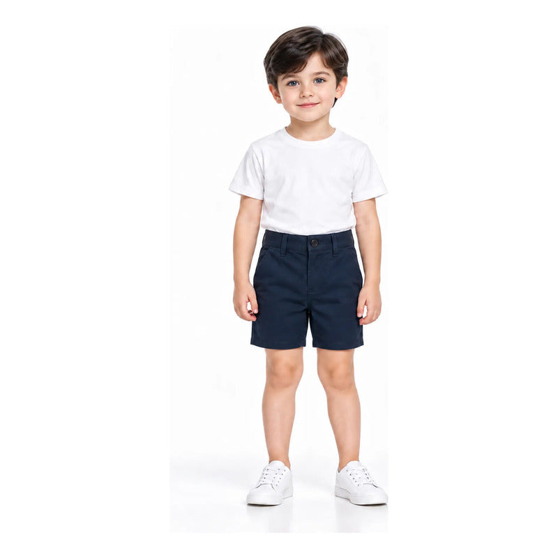 Bermuda Básica Para Niño Mod.202 Marca Mayoral® Marino Lisa 3 Años