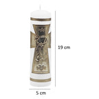 Set Para Bautizo Vela+concha+toalla+caja De Madera
