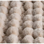Frazada Gante Beige Suave 90x150 Cm 2 Vista Borrega Vianney Color Blanco Diseño De La Tela Liso