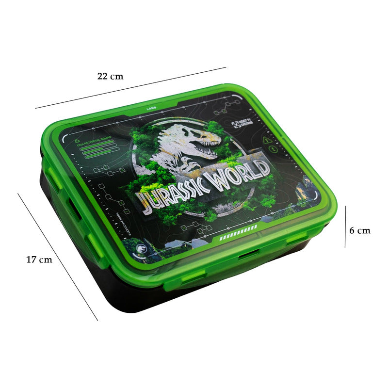 Contenedor Para Alimentos Con 3 Divisiones Diseños Animados