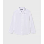 Camisa Manga Larga Para Niño Mod.874 Marca Mayoral® Blanco Lisa 8 Años