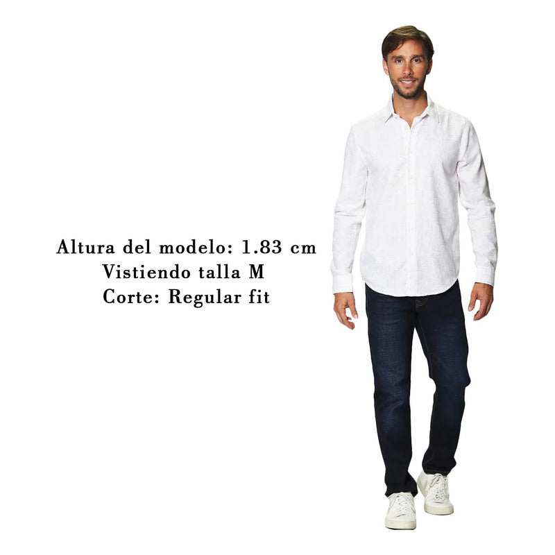Camisa Para Hombre Manga Larga Regular Fit Marca Bobois®