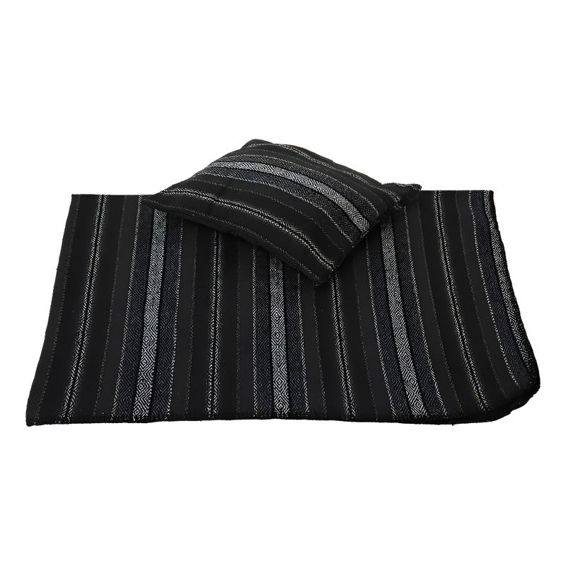 Frazada De Viaje Artesanal Con Almohada Set De Descanso
