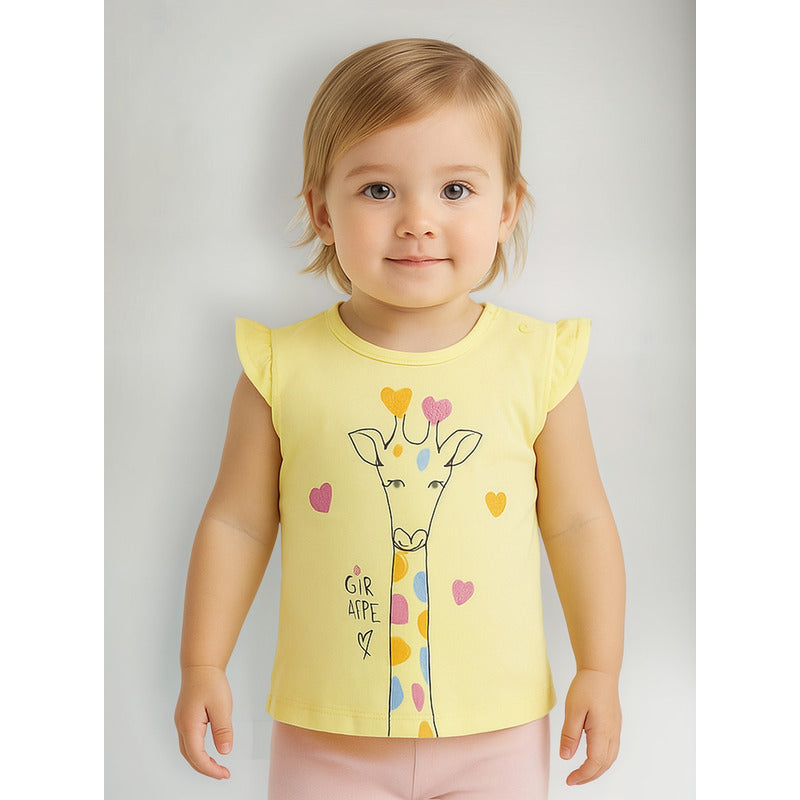 Blusa Para Niña Con Estampado Mod.2181201al Marca Losan®