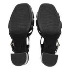Sandalia Tacón Alto Para Mujer Mod.134401 Marca Flexi® Negro Liso 25.5 Mx