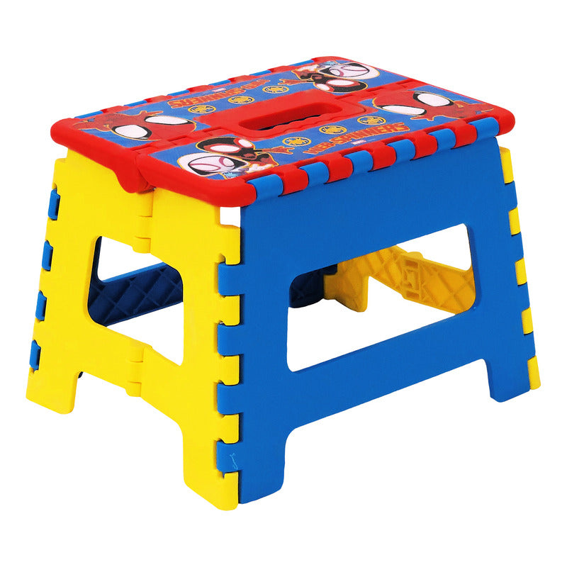 Banco Plegable Estampado Para Niños Marca Fun Kids®envio Liso Multicolor