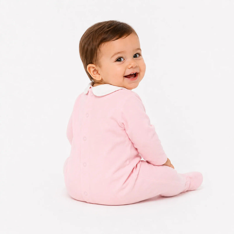 Mameluco Ligero Para Bebé Mod.1743 Marca Mayoral® Rosa 1-2 Meses Lisa