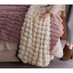 Frazada Gante Beige Suave 90x150 Cm 2 Vista Borrega Vianney Color Blanco Diseño De La Tela Liso