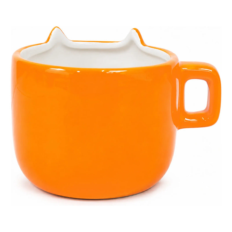 Taza Tarro De Cerámica 420ml Diseño Little Cute Zorro 3d Naranja Oscuro Zorro 3d