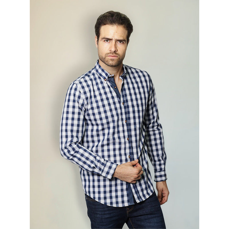 Camisa Para Hombre Regular Fit Mod. B45104 Marca Bobois®