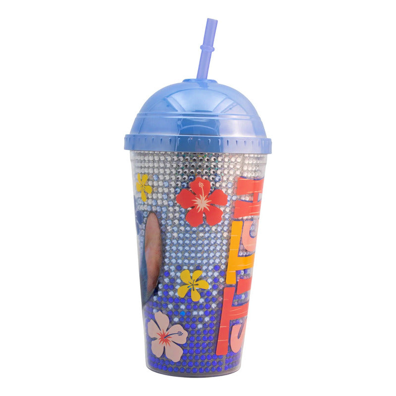 Vaso Con Popote Doble Pared Con Domo 500ml Diseños Animados
