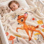 Manta De Cuna Raschel 140x110cm Dibujosanimados Providencia® Bambi 650 G Beige