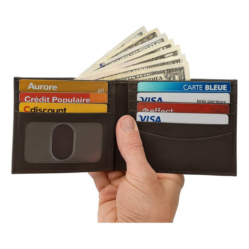 Cartera De Piel Lisa Para Hombre Mod.918 Maca Giron®