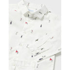 Camisa Cómoda Para Bebé Mod.2176 Marca Mayoral® Blanco Perritos 24 Meses