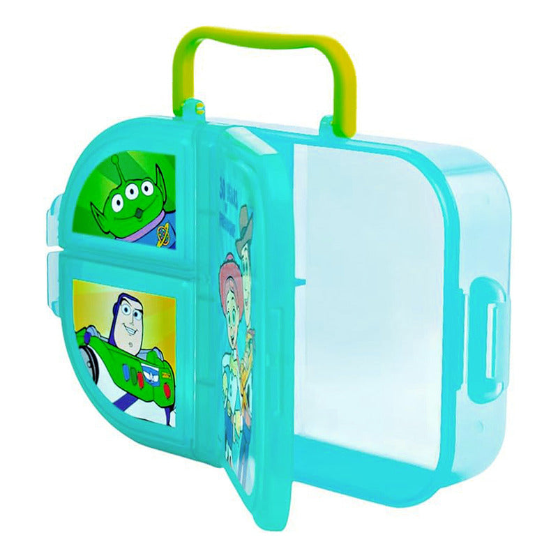 Lonchera Escolar Infantil 3 Divisiones Diseños Animados