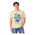 Playera Casual Para Hombre Mod. Dppm1282 Marca Lob® Beige Floreado G Lisa