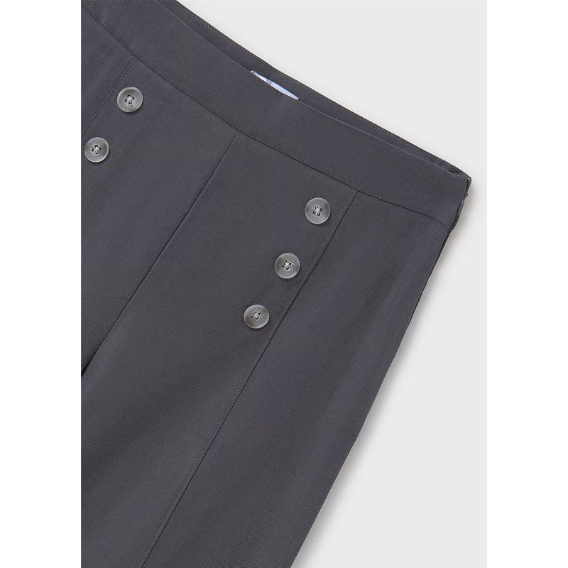 Pantalón Acampanado Para Niña Mod.6534 Marca Mayoral® Gris Oscuro Liso 12 Años