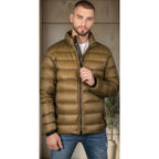 Chamarra Capitonada De Pluma Cw83-pol8745 Greenlander® Dorado Oscuro Ch Capitonado