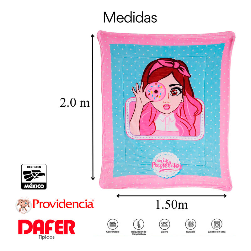 Cobertor Borrega Individual 1.50m X 2.00m Marca Providencia®