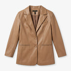 Blazer Vinipiel Para Mujer Mod. T23200 Marca Bobois® Camello G Lisa