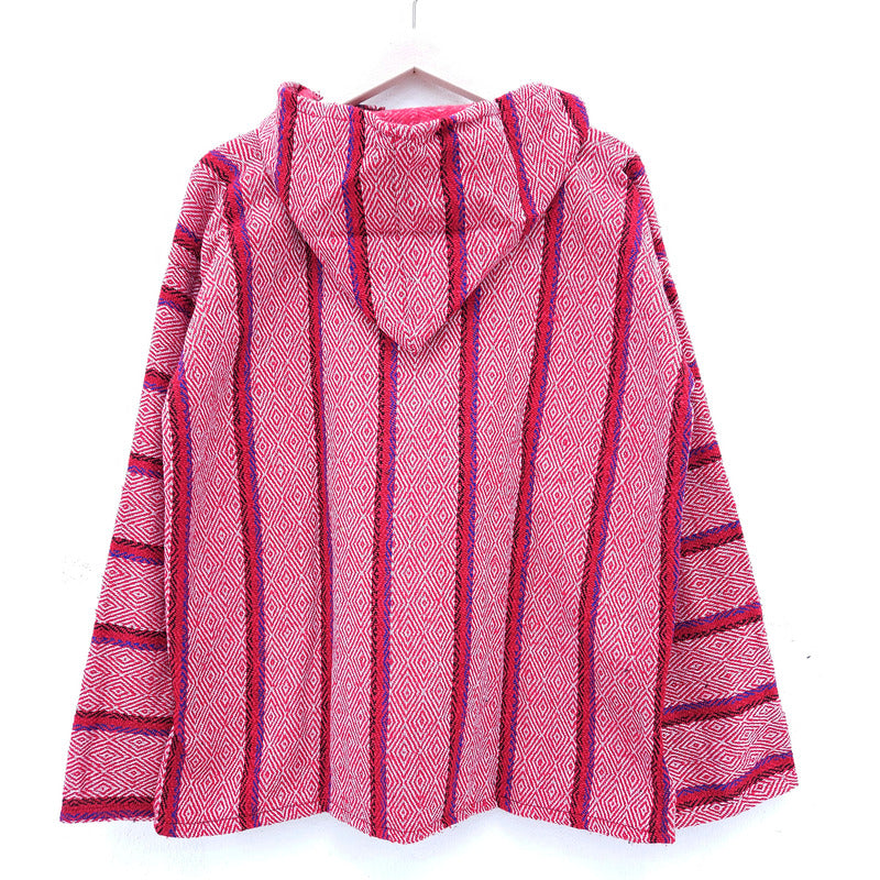 Suéter Poncho Canguro Artesanal Hoodie Acrilico Colores