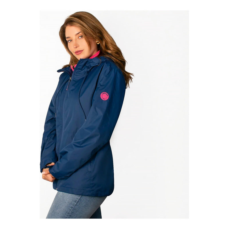 Chamarra Rompeviento 2 En 1 Mod.dw86-pol8159 Greenlander® Azul G Lisa