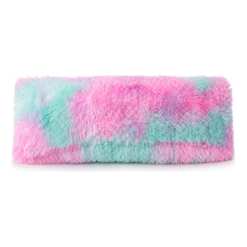 Almohada Abrazable Peluda 110cm X 40 Cm Marca Pillow Lart® Rosa/turquesa