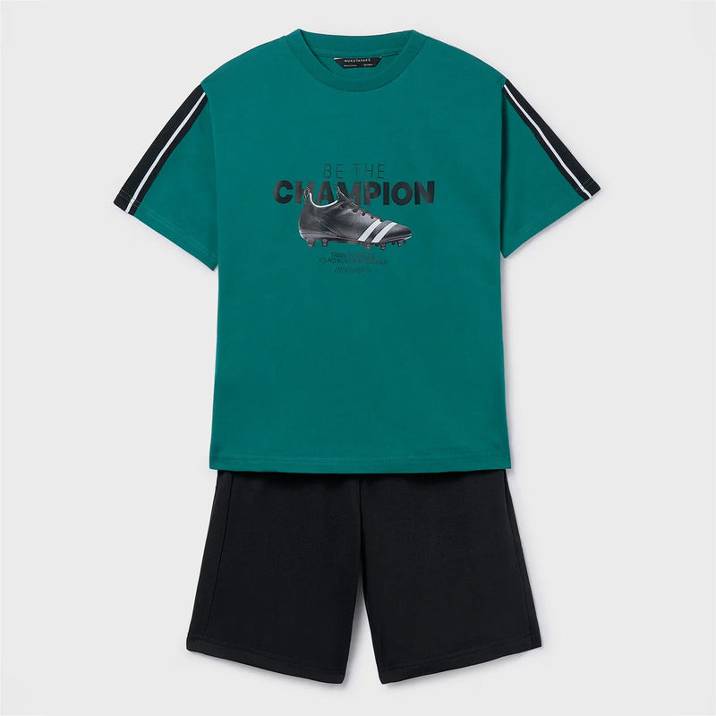 Conjunto Infantil Y Juvenil 6687 Marca Nukutavake Mayoral® Aqua Lisa 10 Años