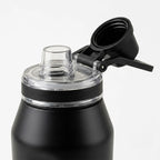 Termo De Acero Inoxidable Insulado 1 Litro Marca Nuvó® Negro