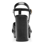 Sandalia Tacón Alto Para Mujer Mod.134401 Marca Flexi® Negro Liso 23.5 Mx
