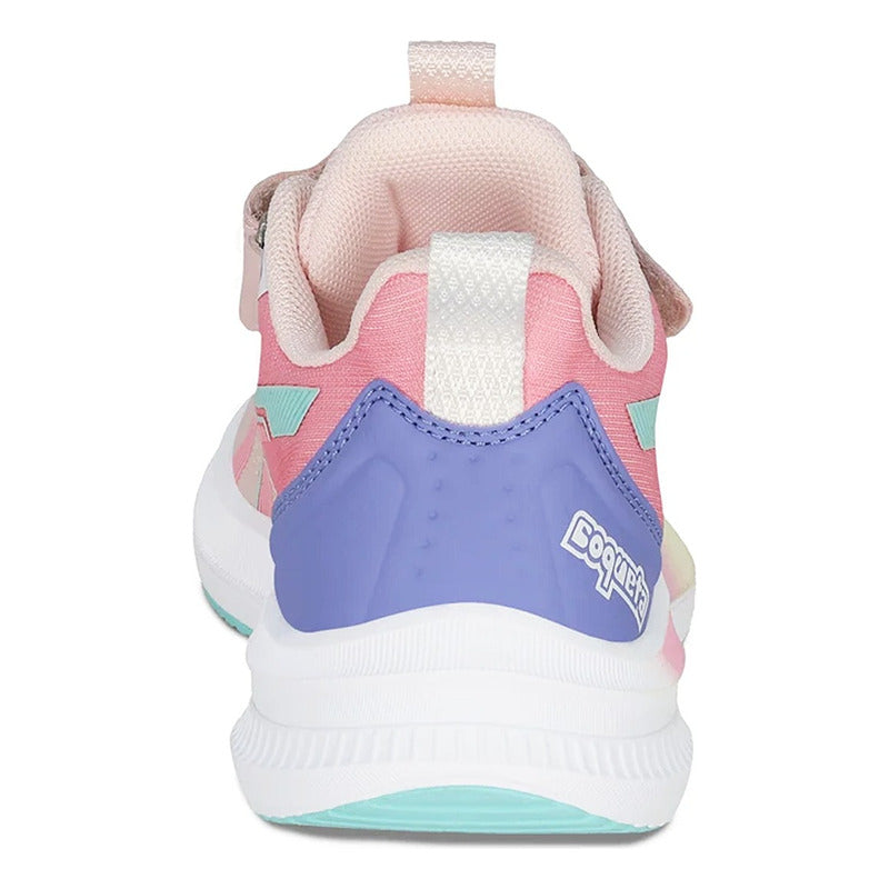Tenis Deportivo Para Niña Mod.203300 Marca Coqueta Y Audaz® Rosa Claro 20 Mx