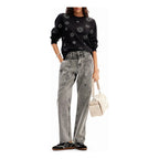 Suéter Casual Para Mujer 23wwsk32/2000 Marca Desigual® Negro Geométrico Xs