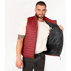 Chaleco Packable Capitonado Mod.cw86-vpol7051 Greenlander® Rojo Geométrico G