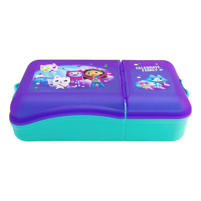 Lonchera Escolar Infantil Con 2 Divisiones Diseños Animados