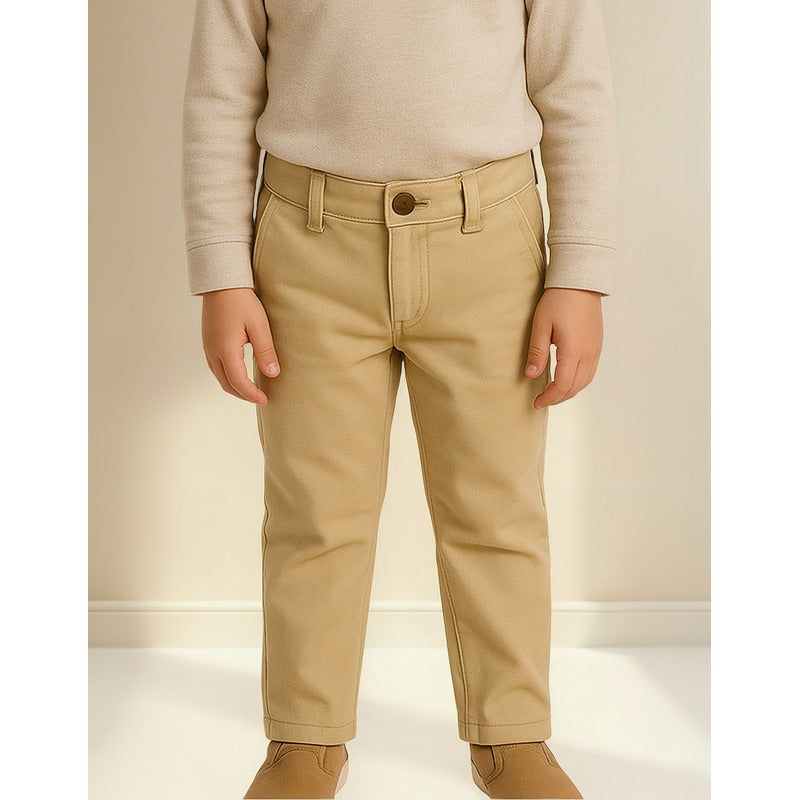 Pantalón Casual Para Niño Mod.512 Marca Mayoral® Caqui Liso 7