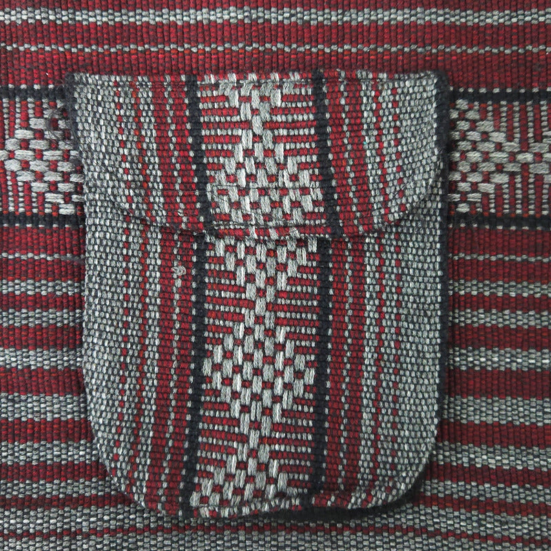 Mochila Artesanal Tejida Tipo Morral Con Bolsillo Frontal 10kg