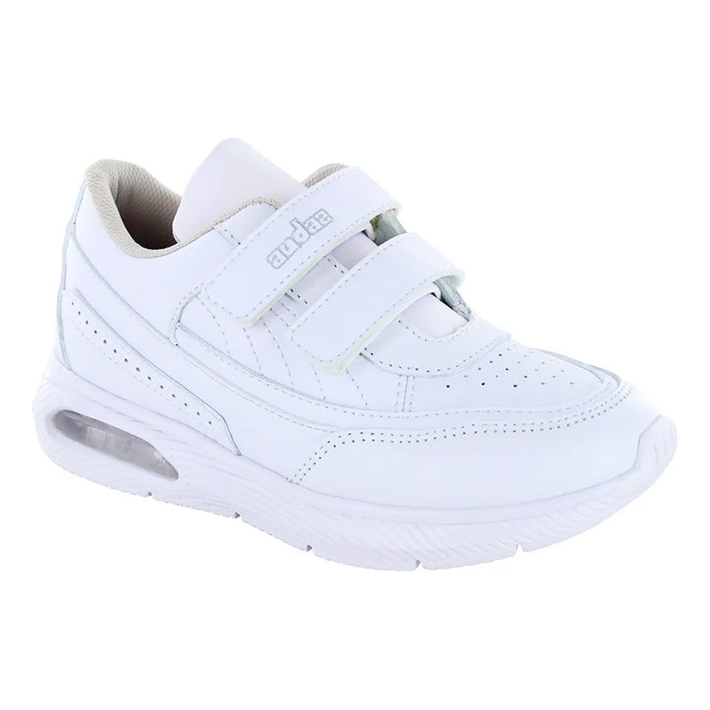 Tenis De Burbuja Para Niño Mod.155741b Marca Coqueta Y Audaz® Blanco Lisa 20 Mx